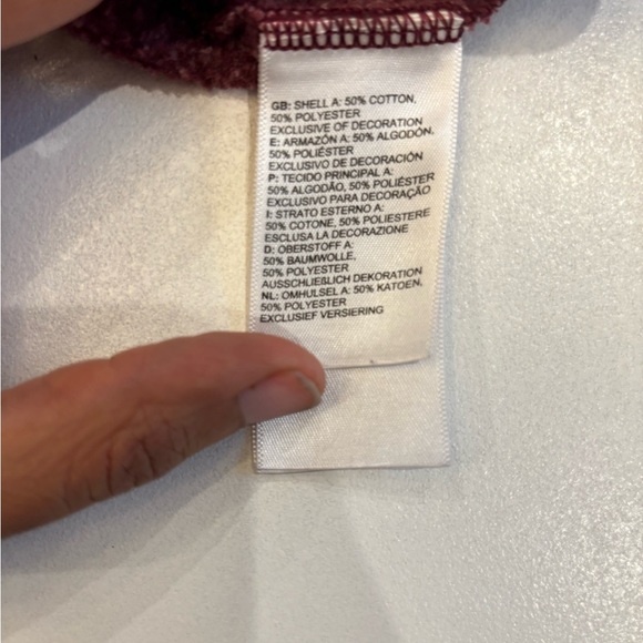 The North Face Maroon Women's Hoodie size small mint condition - Picture 9 of 9